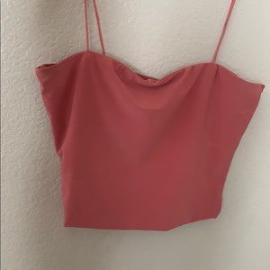 pink crop top